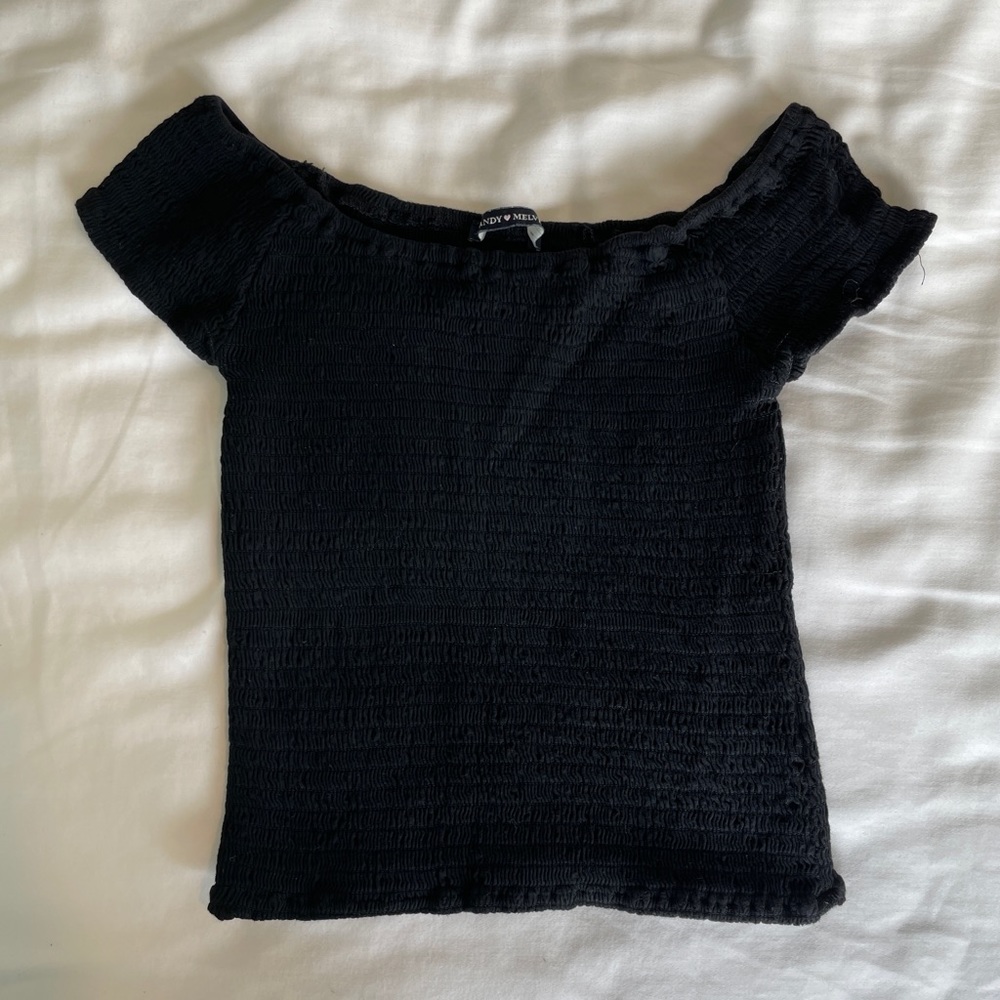 Brandy Melville off the shoulder black top
